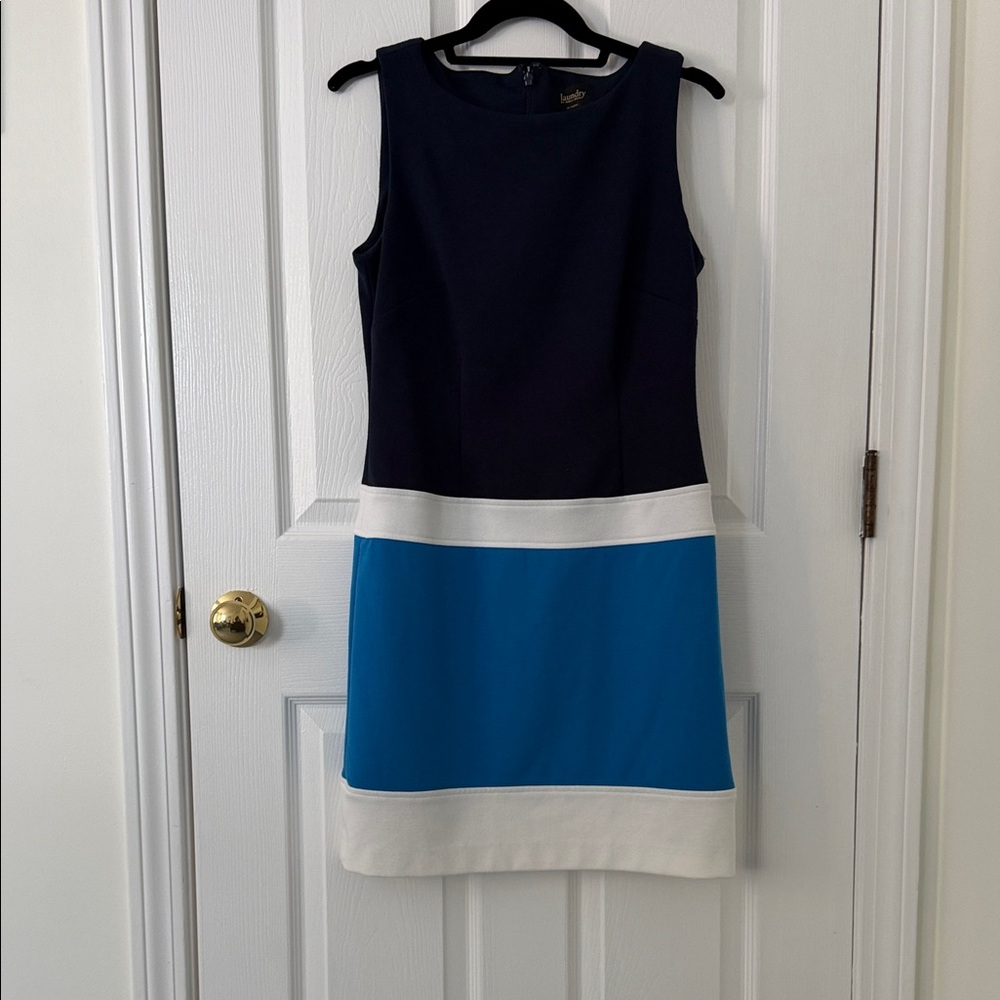 Laundry By Shelli Segal Navy and Blue Mini Dress